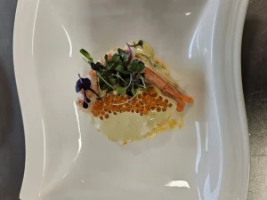 plato entrante de navidad en la residencia
